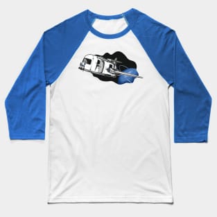 Camping to the Moon Baseball T-Shirt